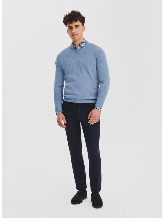 Pako Lorente Pako Lorente Sweter P25WB-2X-027 Niebieski Classic Fit
