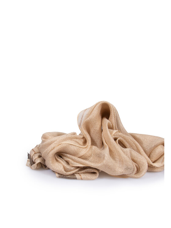 ALLORA BE UNIQUE ALLORA BE UNIQUE Scialle wieczorowy z wełną i jedwabiem Beige