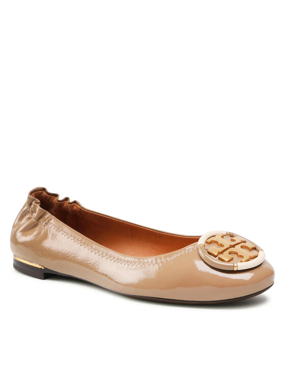 tory burch multi logo ballet flat