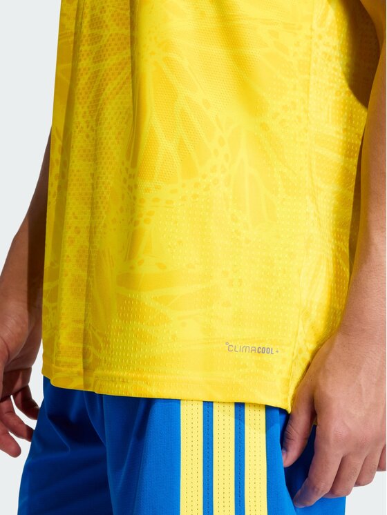 adidas adidas Koszulka techniczna Colombia Żółty Slim Fit