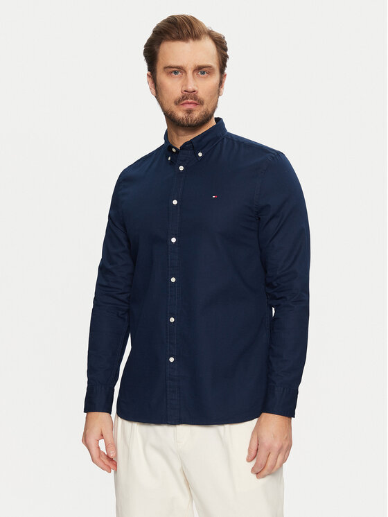 CASAMODA Camicia Business Comfort Fit Blu Scuro – Manica Extra Lunga (72cm) – Taglia 41 Extra Tall