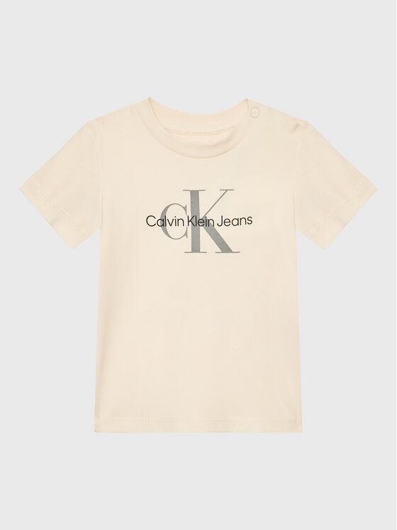 Calvin Klein Jeans T-krekls Monogram IN0IN00001 Bēšs Regular Fit