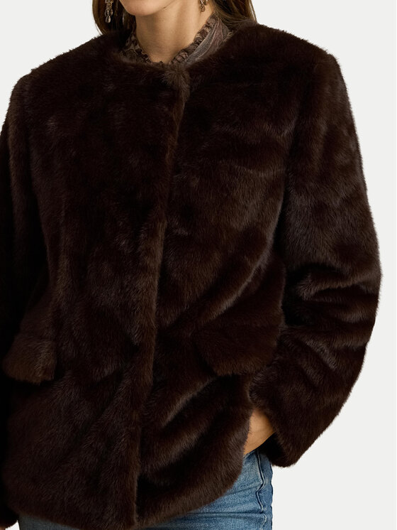 LAUREN RALPH LAUREN LAUREN RALPH LAUREN Кожено палто 297P04117002 Тъмнокафяв Regular Fit