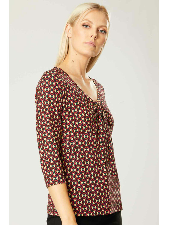 QUIOSQUE QUIOSQUE Halenka RETRO VIBES BLOUSE Tmavomodrá Regular Fit