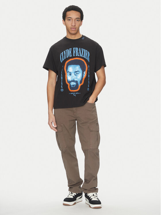Puma Puma T-krekls Clyde Forever 630473 Melns Regular Fit