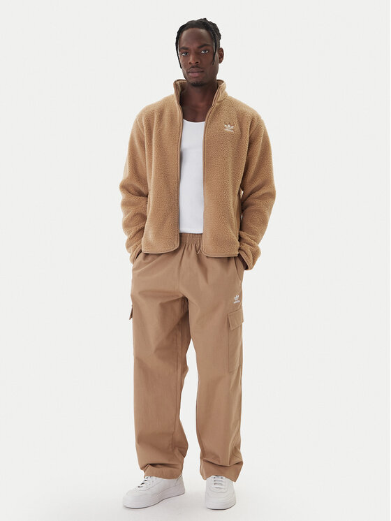 adidas adidas Полар Trefoil Essentials Teddy JW3530 Бежов Loose Fit