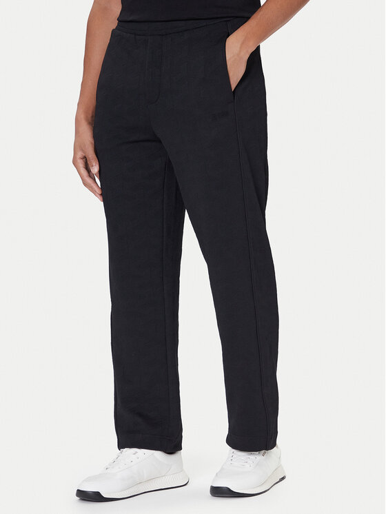 BOSS BOSS Teplákové kalhoty Mirror Long 50549713 Černá Regular Fit