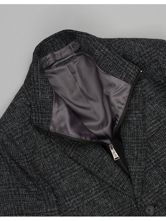 Borgio Borgio Płaszcz zimowy sorianello_c Czarny Slim Fit
