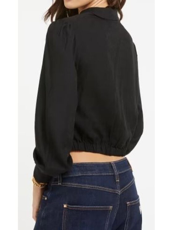Guess Guess Koszula W3BH76WFR72 JBLK Czarny Regular Fit