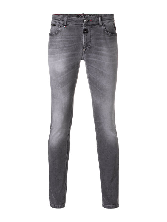 PHILIPP PLEIN PHILIPP PLEIN Džínsy 30788 Sivá Slim Fit