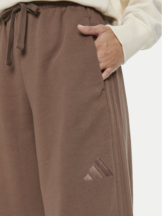 adidas adidas Спортивні штани ALL SZN French Terry 3-Stripes JI9107 Коричневий Loose Fit