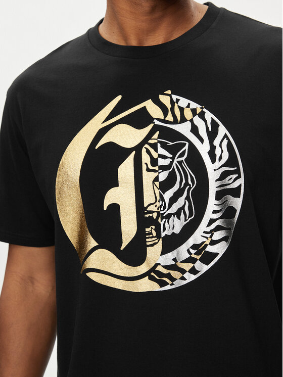 Just Cavalli Just Cavalli T-shirt 76OAHG05 Crna Regular Fit