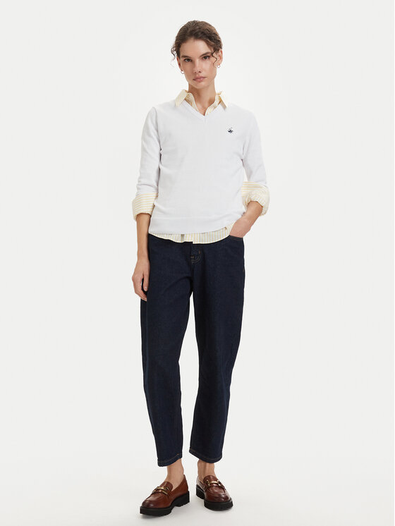 Beverly Hills Polo Club Beverly Hills Polo Club Светр P-SS26W-M536563 Білий Regular Fit