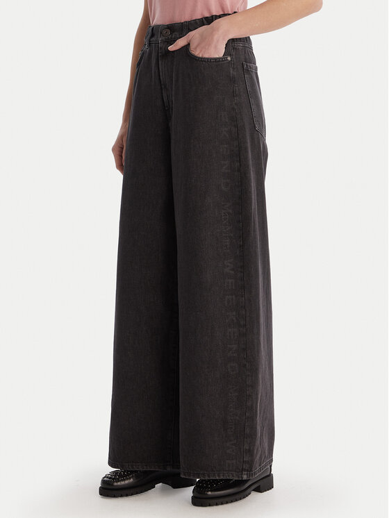 Weekend Max Mara Weekend Max Mara Blugi Vortice 2615181011 Negru Wide Leg