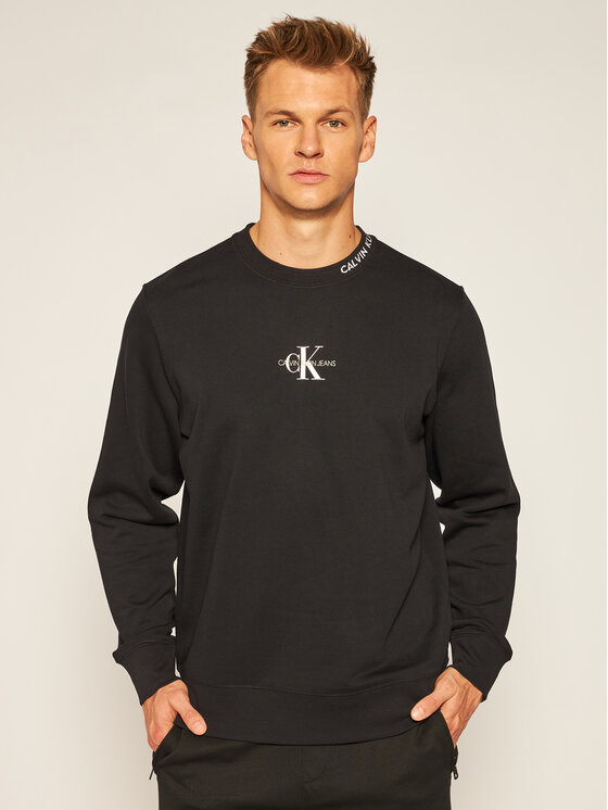 Calvin Klein Jeans Džemperis Centre Logo Crew J30J315879 Juoda Regular Fit  • Modivo.lt