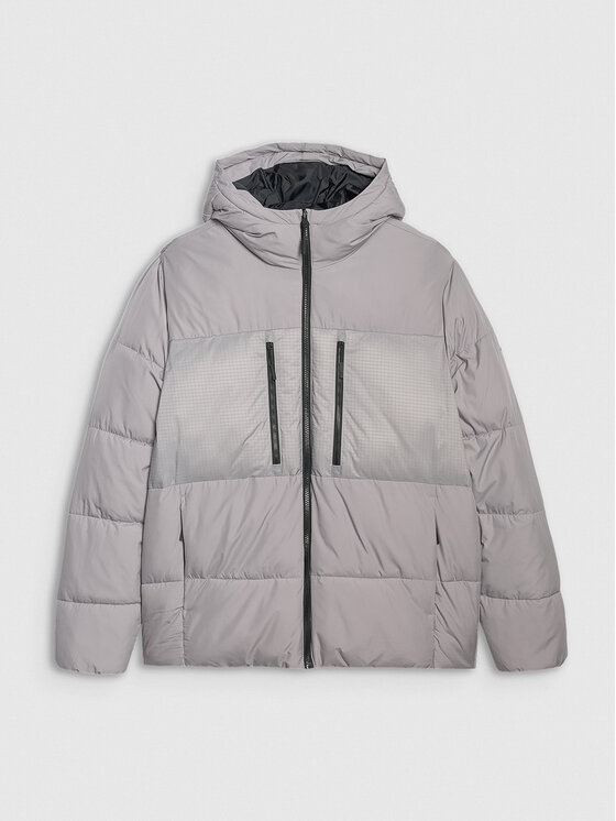 4F 4F Kurtka puchowa APRES SKI Szary Regular Fit