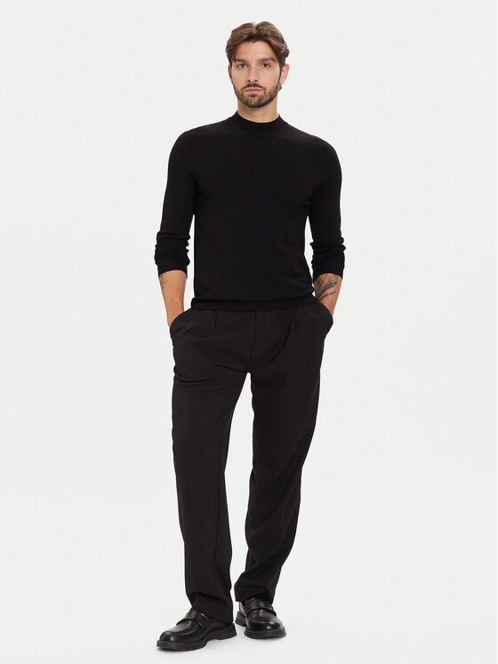 HUGO HUGO Пуловер San Marc 50546856 Черен Slim Fit