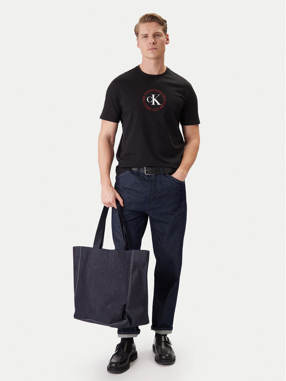 Calvin Klein Jeans Calvin Klein Jeans Tričko Word Circle Graphic LV14RE816G Čierna Regular Fit