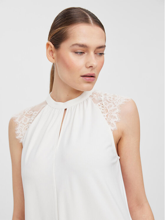 Vero Moda Vero Moda Μπλουζάκι Milla 10226072 Λευκό Regular Fit