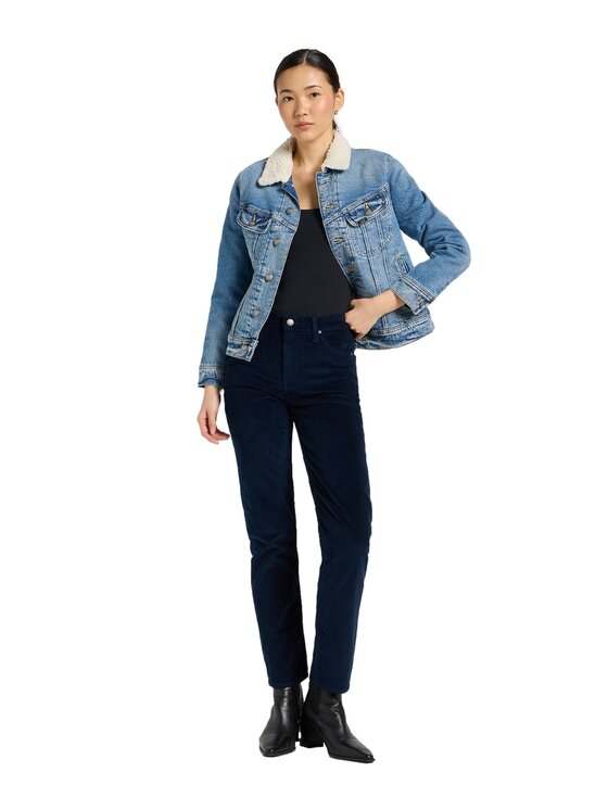Lee Lee Spodnie materiałowe 112371094 Granatowy Slim Fit