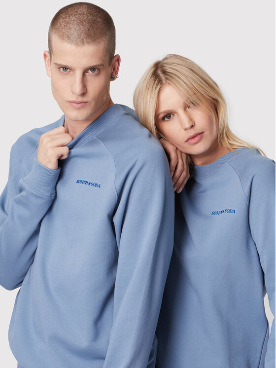 Scotch & Soda Scotch & Soda Світшот Unisex 168486 Голубий Comfortable Fit