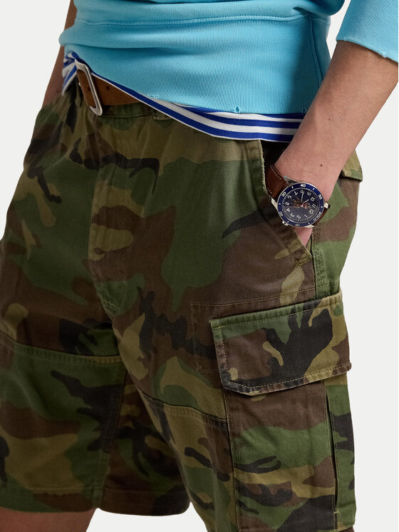 Polo Ralph Lauren Polo Ralph Lauren Bavlnené šortky 710966288001 Zelená Relaxed Fit