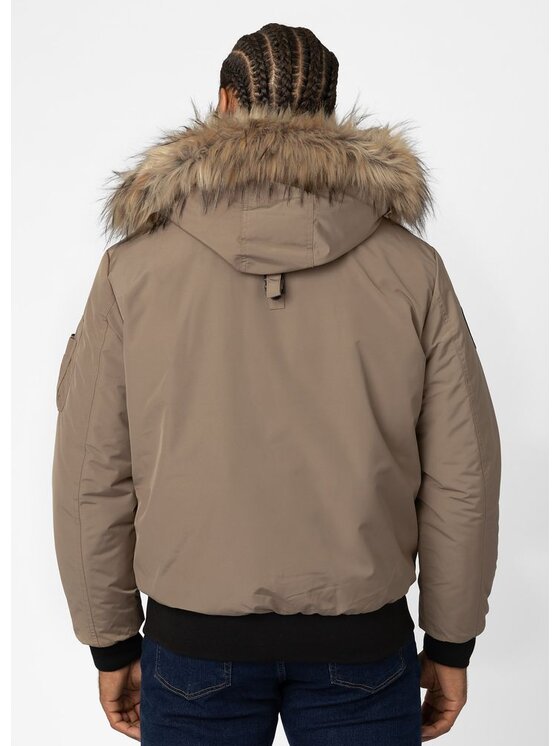 PITBULL PITBULL Kurtka zimowa FIRETHORN II Brązowy Regular Fit