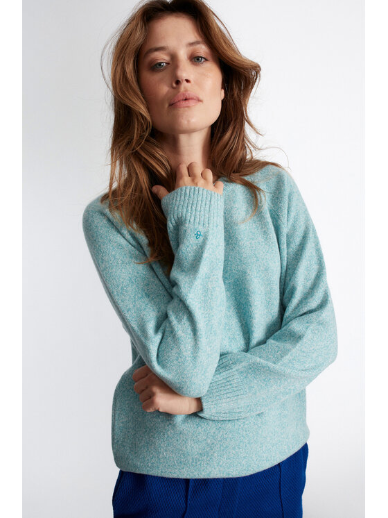 B SIDES B SIDES Sweter SUPERPOWER Niebieski Regular Fit