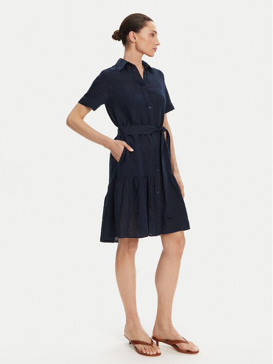 Gant Gant Košilové šaty 4503434 Tmavomodrá Regular Fit