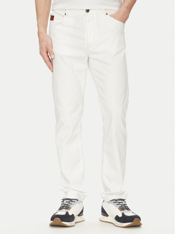 Aeronautica Militare Aeronautica Militare Szövet nadrág 251PJ205CT3551 Fehér Regular Fit