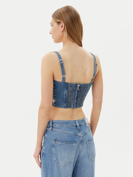 Guess Guess Top W5GH86 D4H7C Albastru Regular Fit