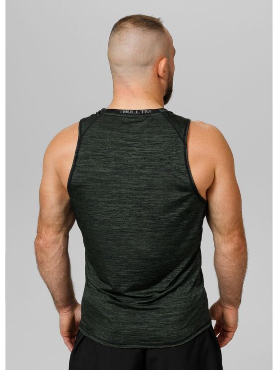 PITBULL PITBULL Tank top Tank Top Rashguard Performance Pro plus New Logo XL Zielony Slim Fit