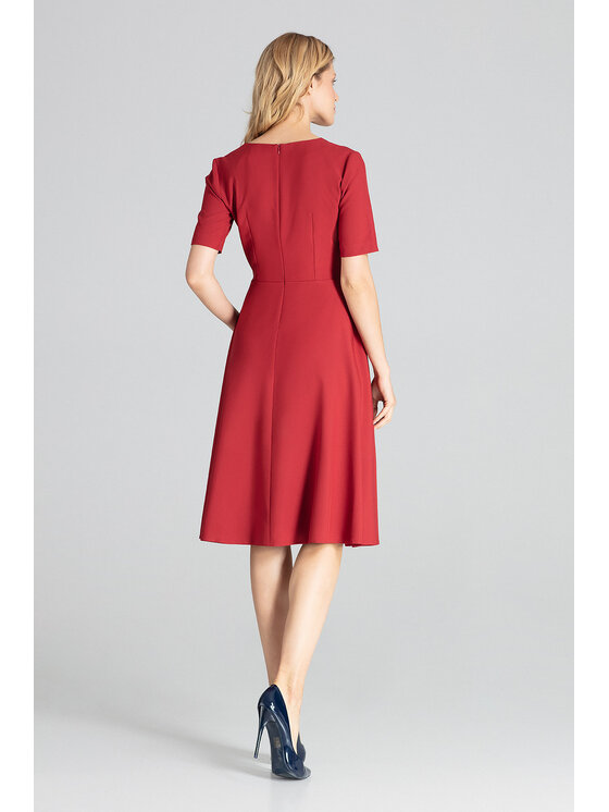 FIGL FIGL Šaty M673 Bordová Regular Fit