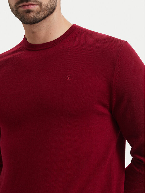 Calvin Klein Calvin Klein Maglione LV04LB305G Rosso scuro Regular Fit
