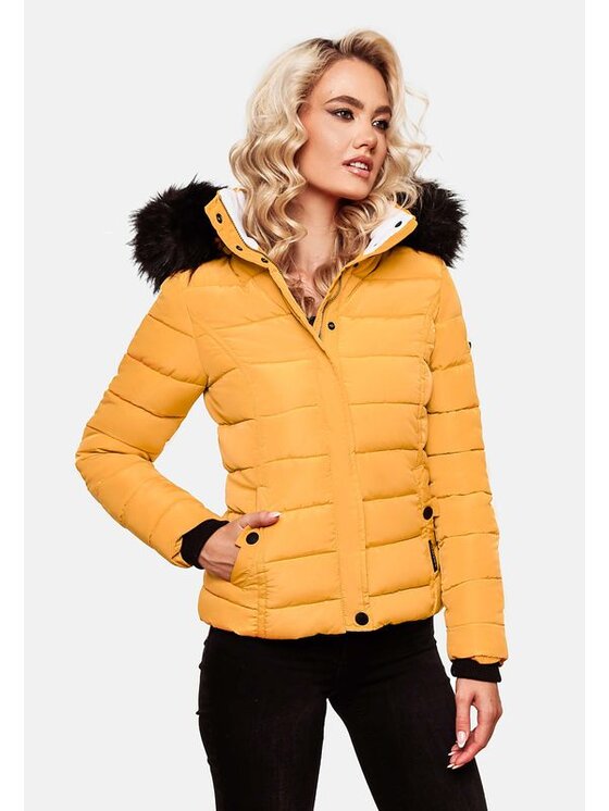 Navahoo Navahoo Kurtka zimowa Miamor Żółty Casual Fit