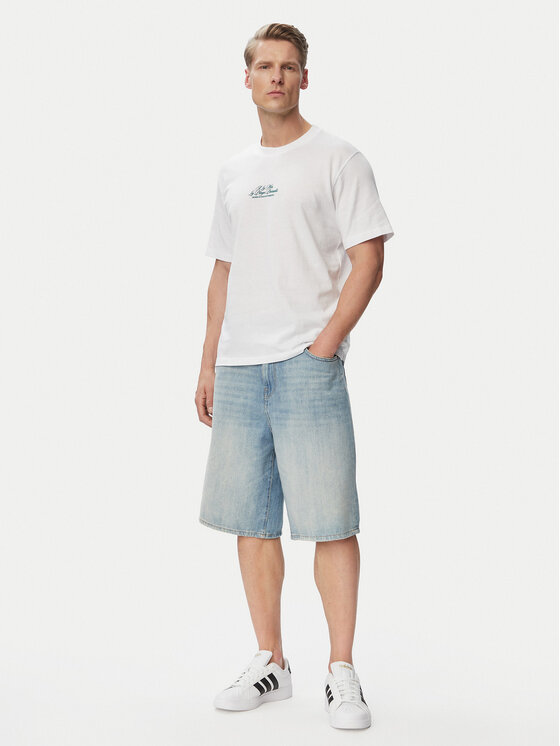 Jack & Jones Jack & Jones T-krekls Cassis Photo Back 12295050 Balts Relaxed Fit
