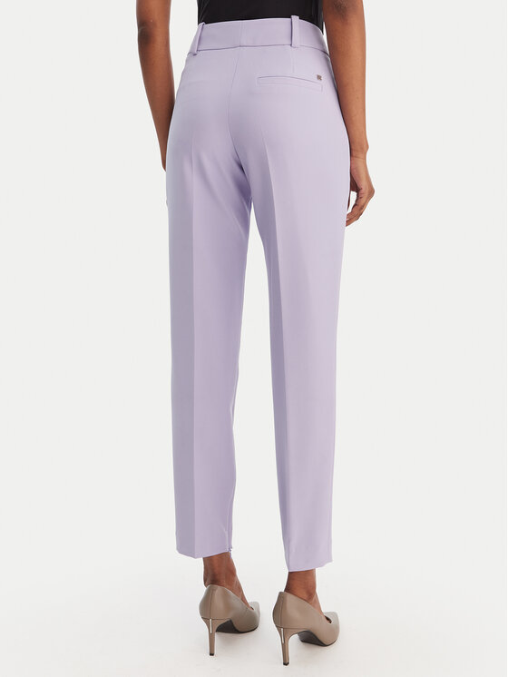 HUGO HUGO Medžiaginės kelnės Hedima-1 50544742 Violetinė Slim Fit