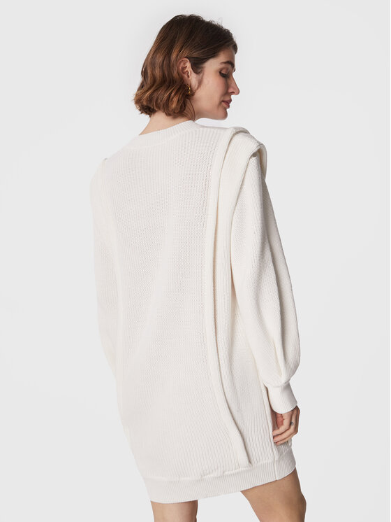 IRO IRO Strickkleid Lorely AR641 Weiß Relaxed Fit