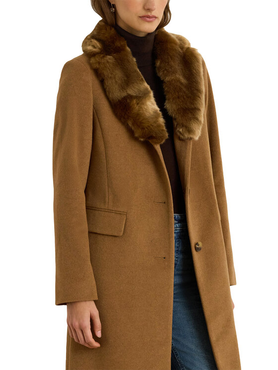LAUREN RALPH LAUREN LAUREN RALPH LAUREN Vuneni kaput 297P04148002 Smeđa Straight Fit