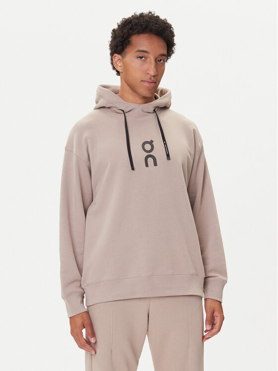 On Bluza Club Hoodie 1ME1003 Beżowy Relaxed Fit