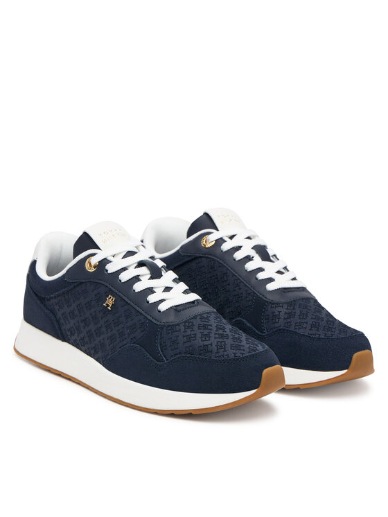 Tommy Hilfiger Tommy Hilfiger Tenisice Th Runner Suede Monogram FW0FW09620 Tamnoplava