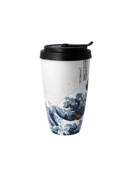 Goebel Goebel Kubek podróżny Katushika Hokusai - Wielka fala Niebieski