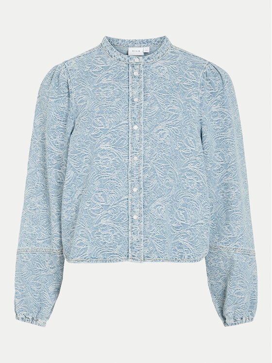 Vila Vila Jeanshemd Chris 14103484 Blau Regular Fit