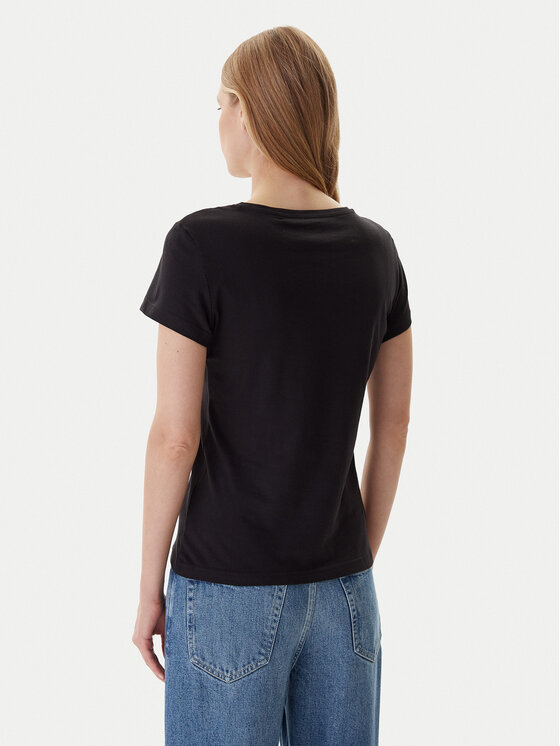 Mustang Mustang T-krekls Loa 1016754 Melns Slim Fit