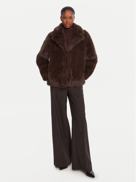 ICONA ICONA Krzno Cappotti RI5LE012 Smeđa Regular Fit
