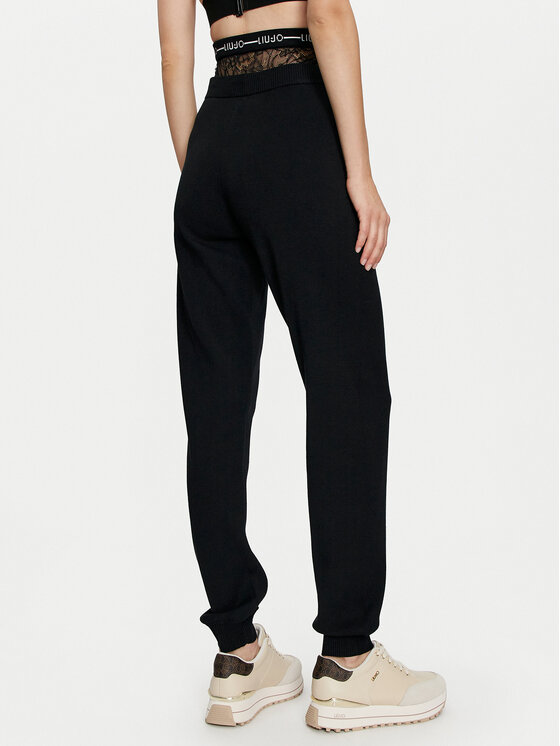 Liu Jo Sport Liu Jo Sport Pantaloni di tessuto TF4041 MS63L Nero Regular Fit