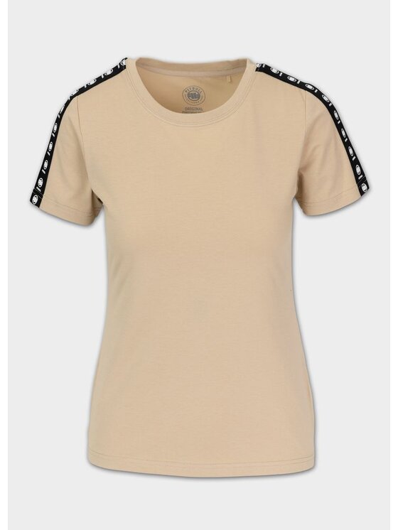 PITBULL PITBULL T-Shirt TAPE NUGGET Beżowy Regular Fit