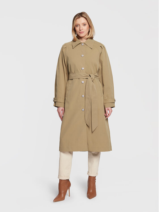 Custommade Custommade Тренч Flora 999502828 Зелений Regular Fit
