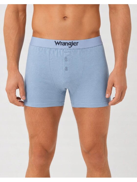 Wrangler Wrangler Bokserki Camm 3 Pack Cotton Elastane Button Fly Trunks Kolorowy