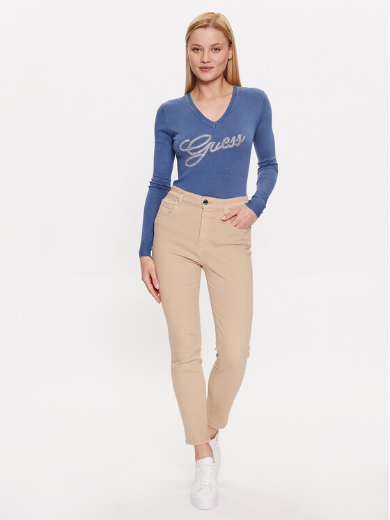 Guess Guess Kampsun W3YR21 Z2NQ2 Sinine Slim Fit